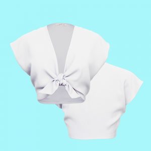 blusa anudada blanca